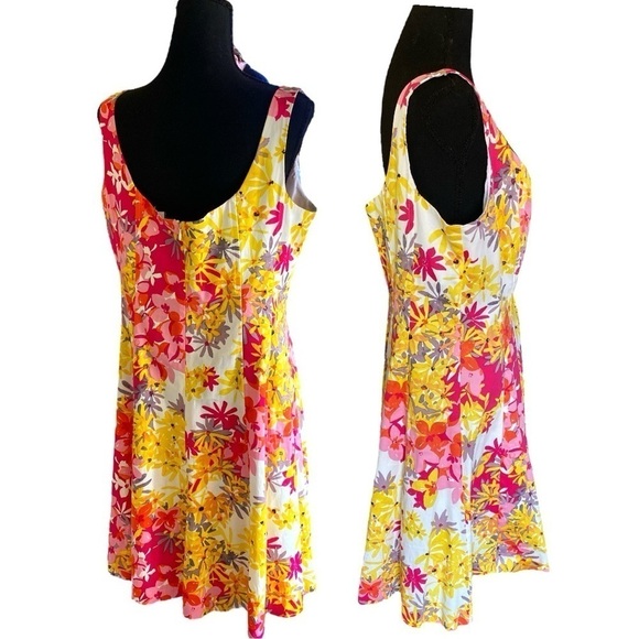 JONES WEAR Vintage Bold Floral Cotton Flowy Sundress Woman’s Plus Size 16 - Picture 15 of 16
